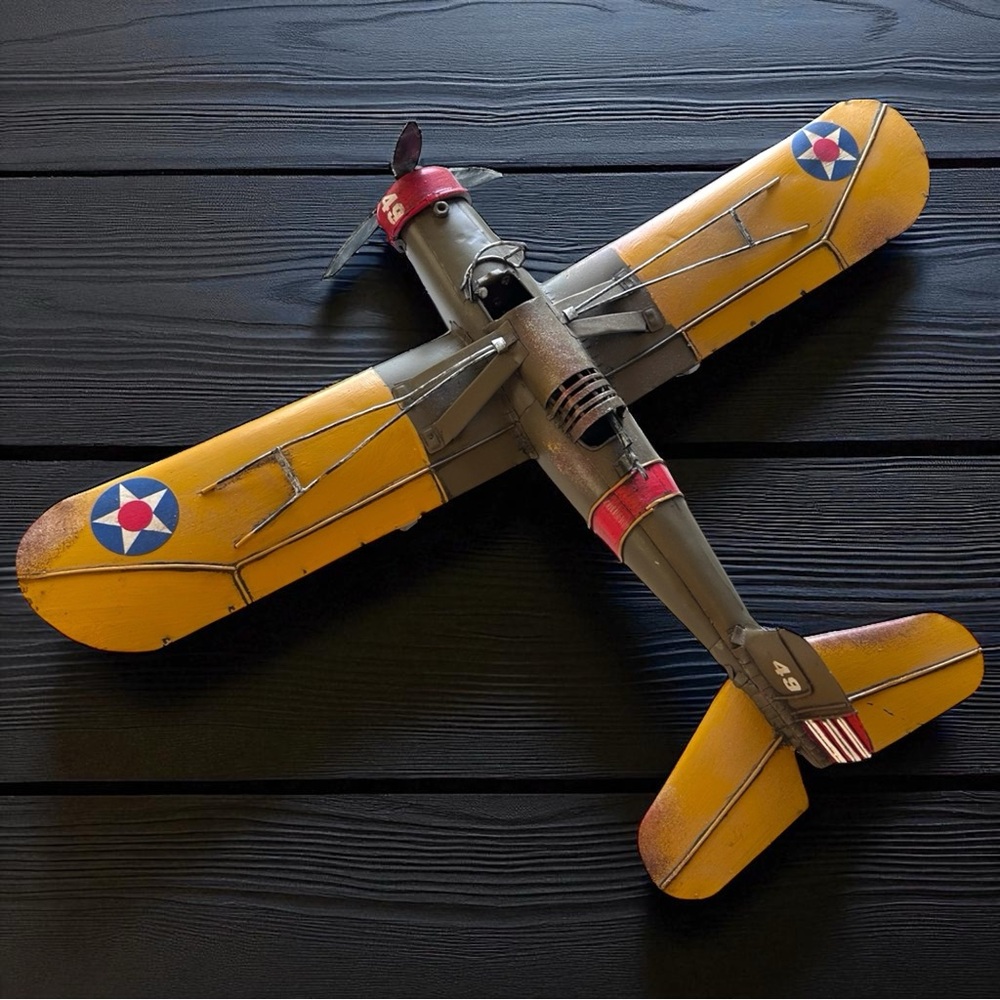Vintage Curtiss A-12 Shrike Army Air Corps Aircraft Model–Military Decor